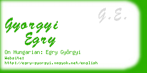 gyorgyi egry business card