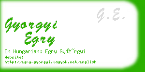 gyorgyi egry business card